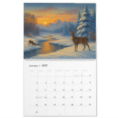 Landschappen van de seizoenen Sjabloon Kalender (Jan 2027)