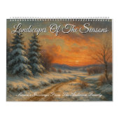 Landschappen van de seizoenen Sjabloon Kalender (Hoes)