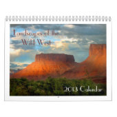 Landschappen van de Wilde West 2013-kalender Kalender (Hoes)