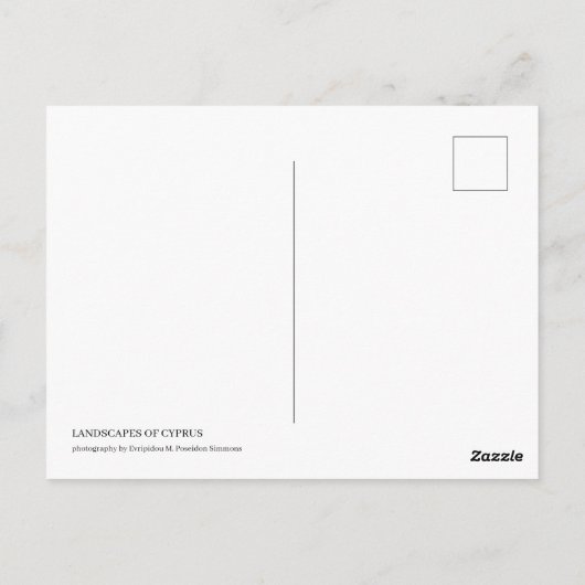 Landschappen van het briefkaart Cyprus (Achterkant)