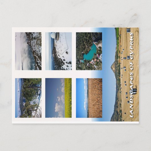 Landschappen van het briefkaart Cyprus (Voorkant)