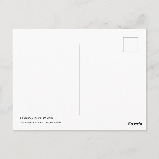 Landschappen van het briefkaart Cyprus (Achterkant)