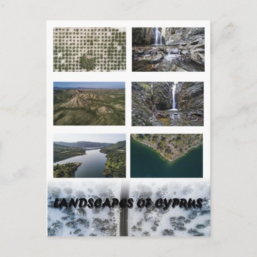 Landschappen van het briefkaart Cyprus (Voorkant)