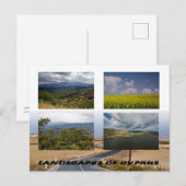 Landschappen van het briefkaart Cyprus (Voorkant / Achterkant)