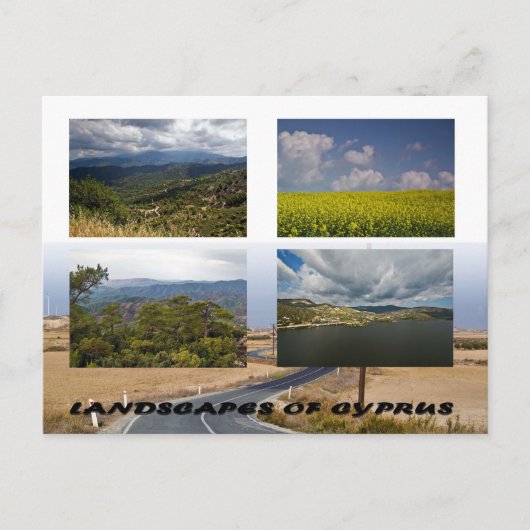 Landschappen van het briefkaart Cyprus (Voorkant)