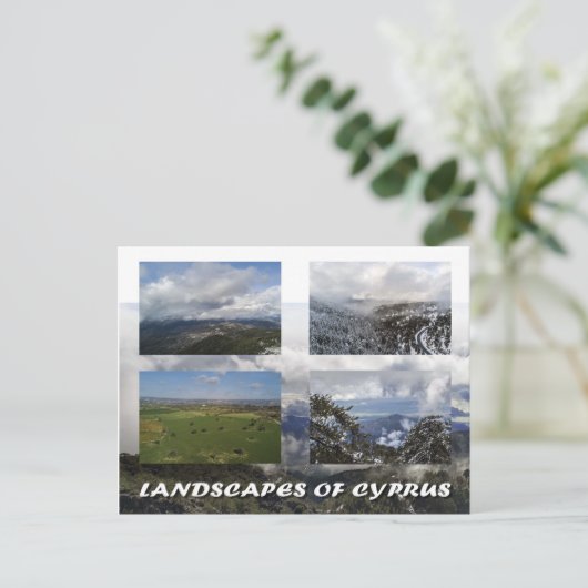Landschappen van het briefkaart Cyprus (Staand voorkant)