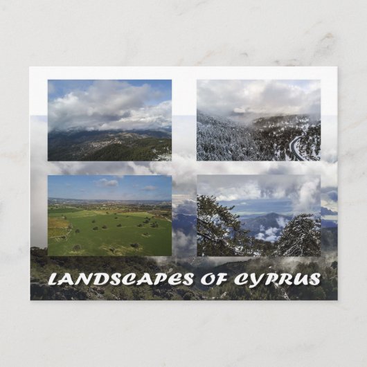 Landschappen van het briefkaart Cyprus (Voorkant)