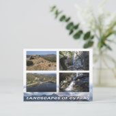 Landschappen van het briefkaart Cyprus (Staand voorkant)