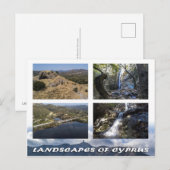 Landschappen van het briefkaart Cyprus (Voorkant / Achterkant)