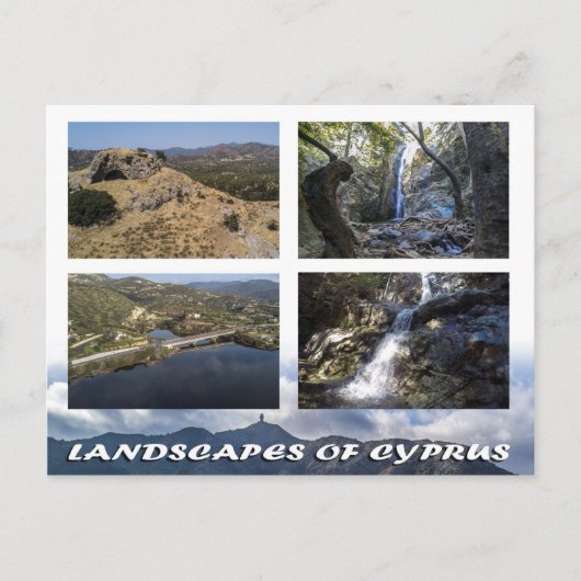 Landschappen van het briefkaart Cyprus (Voorkant)