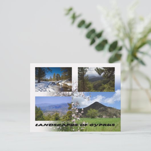 Landschappen van het briefkaart Cyprus (Staand voorkant)