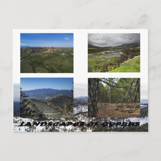 Landschappen van het briefkaart Cyprus (Voorkant)