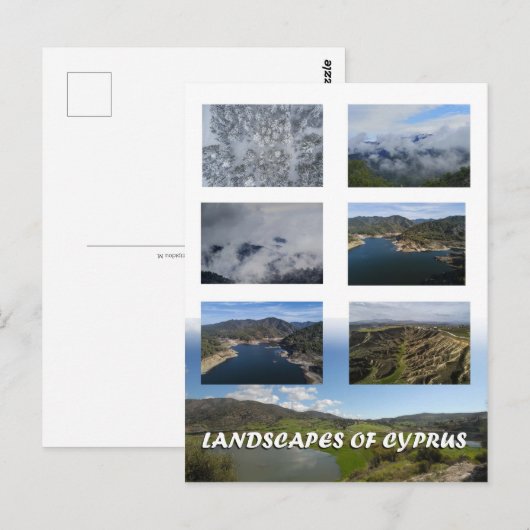 Landschappen van het briefkaart Cyprus (Voorkant / Achterkant)
