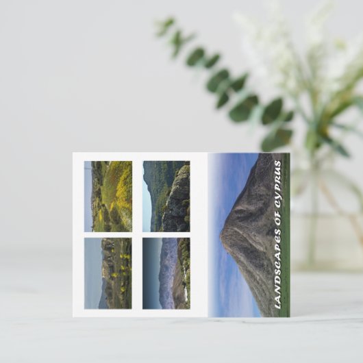 Landschappen van het briefkaart van cyprus (Staand voorkant)