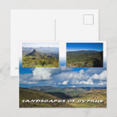 Landschappen van het briefkaart van cyprus (Voorkant / Achterkant)