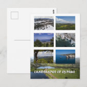 Landschappen van het briefkaart van cyprus (Voorkant / Achterkant)