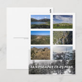 Landschappen van het briefkaart van cyprus (Voorkant / Achterkant)