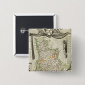 Landschappen Vierkante Button 5,1 Cm (Voorkant /achterkant)