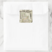 Landschappen Vierkante Sticker (Tas)
