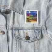 Landschaps knop vierkante button 5,1 cm (In situ)