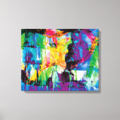 Landschapsabstracte Schildering Levendig Paars Gee Canvas Afdruk (Voorkant)