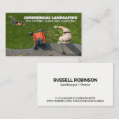 Landschapsarchitect belucht het gazon visitekaartje (Voorkant / Achterkant)