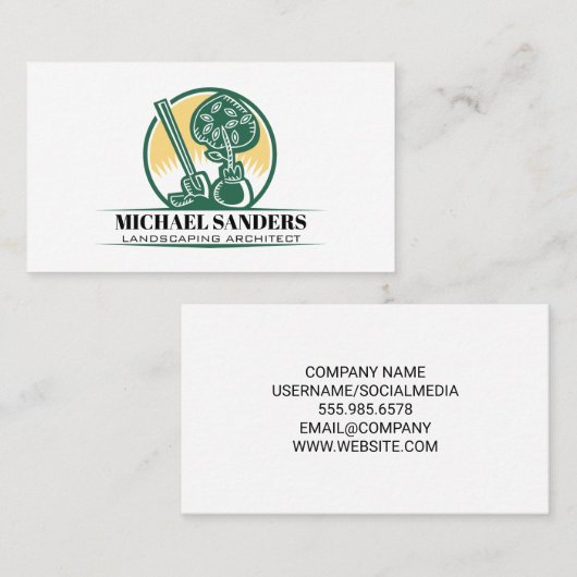 Landschapsarchitect | Boom planten Visitekaartje (Voorkant / Achterkant)