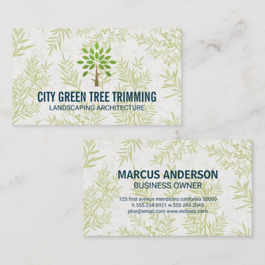 Landschapsarchitect | Boomverzorger Visitekaartje (Voorkant / Achterkant)