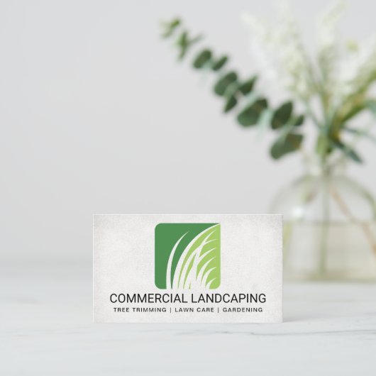 landschapsarchitect | Grass Logo Visitekaartje (Staand voorkant)