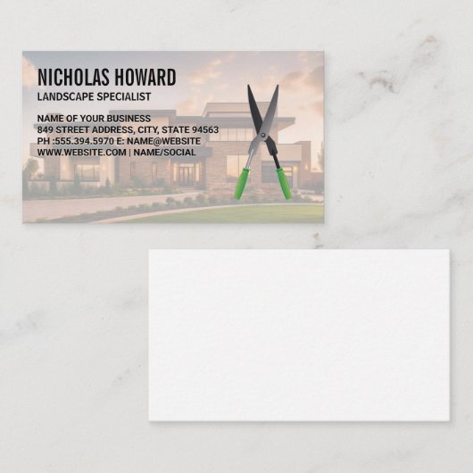 landschapsarchitect | heggenscharen visitekaartje (Voorkant / Achterkant)