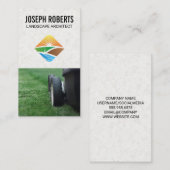 Landschapsarchitect Logo | grasmaaier | tuinieren Visitekaartje (Voorkant / Achterkant)