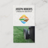 Landschapsarchitect Logo | grasmaaier | tuinieren Visitekaartje (Voorkant)