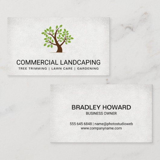 landschapsarchitect | Tree Logo Visitekaartje (Voorkant / Achterkant)
