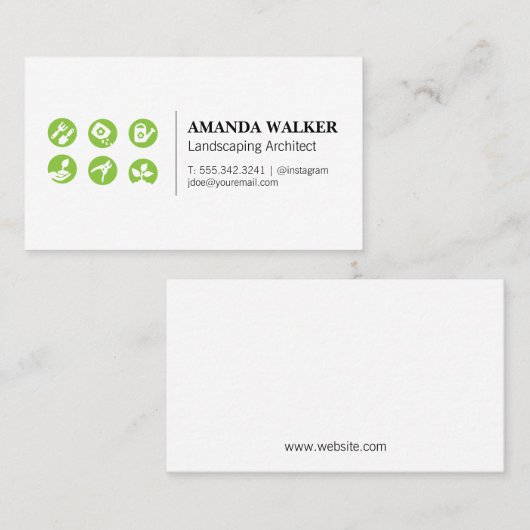Landschapsarchitect | Tuinieren Visitekaartje (Voorkant / Achterkant)