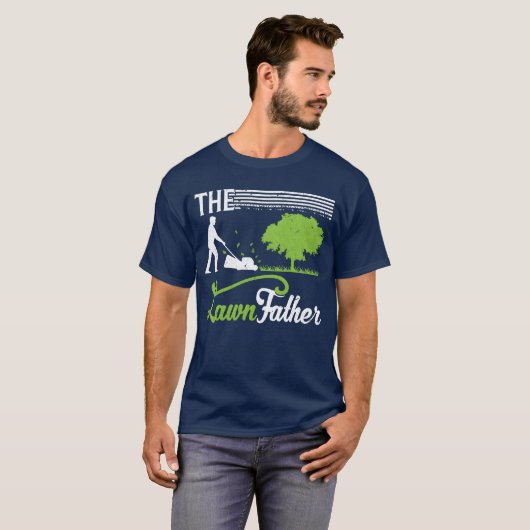 Landschapsarchitect Vader Tuinman Gazonmaaier Vade T-shirt (Voorkant volledig)