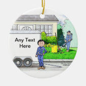 Landschapsarchitect - Vrouw Keramisch Ornament (Voorkant)