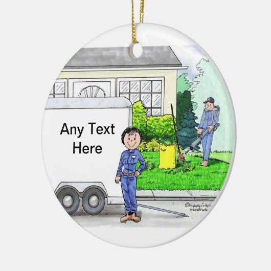 Landschapsarchitect - Vrouw Keramisch Ornament (Links)