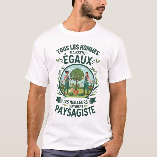 Landschapsarchitecten De Beste Worden Tuinarchitec T-shirt (Voorkant)