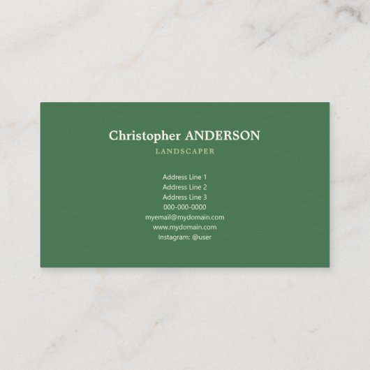 landschapsarchitectenbureau visitekaartje (Achterkant)