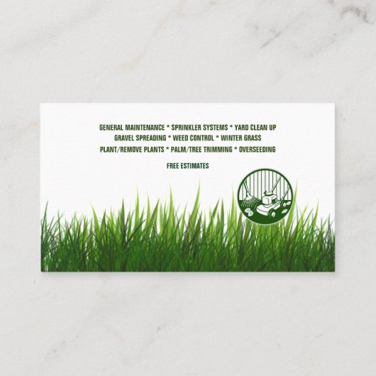 landschapsarchitectenbureau visitekaartje (Achterkant)