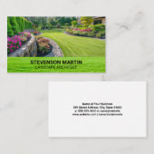 landschapsarchitectuur | achtertuin met gazon visitekaartje (Voorkant / Achterkant)