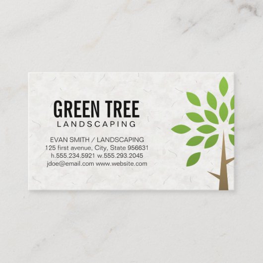 Landschapsarchitectuur | Boom Icoon Visitekaartje (Voorkant)