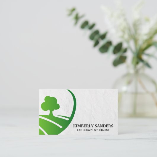 landschapsarchitectuur | Boom in een veld Visitekaartje (Staand voorkant)