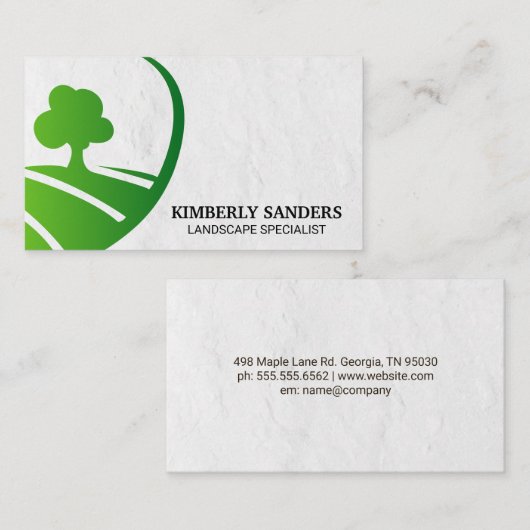 landschapsarchitectuur | Boom in een veld Visitekaartje (Voorkant / Achterkant)