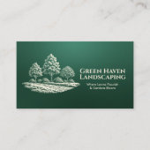 Landschapsarchitectuur en gazon onderhoudsdiensten visitekaartje (Voorkant)
