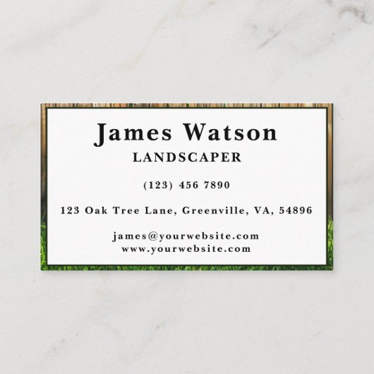 Landschapsarchitectuur en Lawn Care Hek en Grass S Visitekaartje (Achterkant)