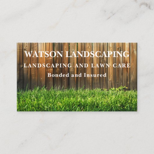 Landschapsarchitectuur en Lawn Care Hek en Grass S Visitekaartje (Voorkant)