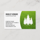 Landschapsarchitectuur | Gazon en Hoge Bomen Visitekaartje (Voorkant)
