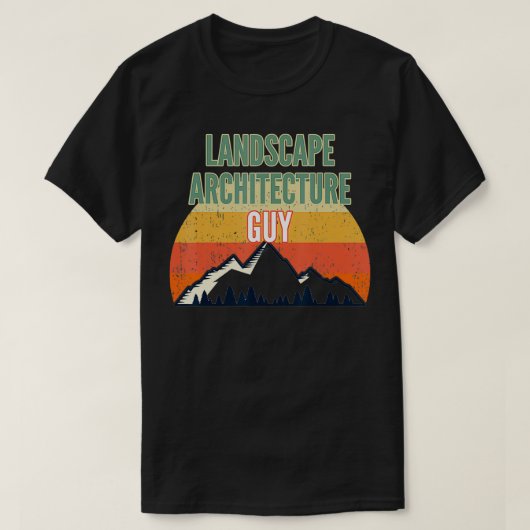 Landschapsarchitectuur Gift for Men, Landscape Arc T-shirt (Design voorkant)