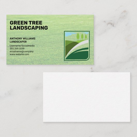 landschapsarchitectuur | Gras | hoveniers Visitekaartje (Voorkant / Achterkant)